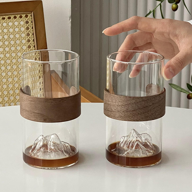 メーカー卸売り復古観山杯復古国潮耐高温富士山カップ家庭用雪山カップコーヒーカップ