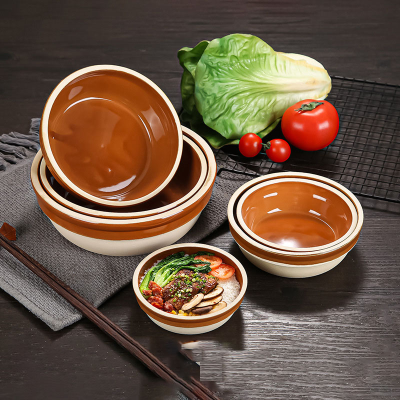 生産直売土陶碗蒸籠飯碗陶磁器飯鉢ホテル専用蒸し物碗鉢子碗蒸し茶碗土碗