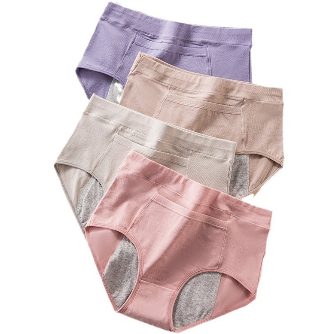クロスボーダー下着女性ハイウエスト大サイズ綿生理下着女性三角月経生理生理漏れ防止叔母衛生パンツ