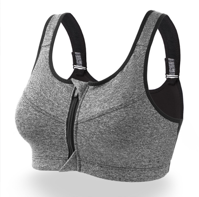 メーカー直販スチールリングなし高強度専門耐震調整運動ブラジャー前ファスナー運動下着