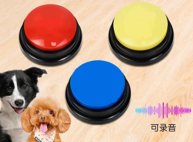 ペットの交流ボタンの犬の話の音の箱の訓練のおもちゃの録音のマフラーの押出箱