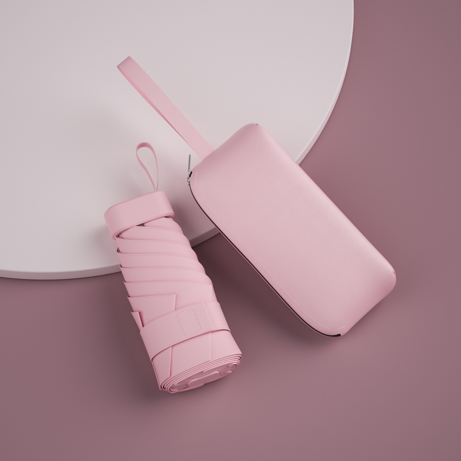 創意黒ゴム日焼け止め晴雨傘ミニ六つ折り傘女性ポケットカプセル傘晴雨両用日傘