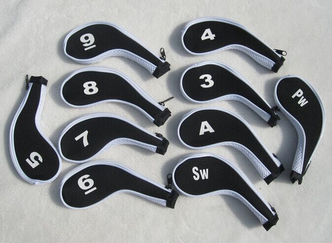 ゴルフクラブカバー10個ゴルフクラブカバーファスナー鉄棒帽子カバーセット